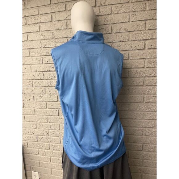 Vineyard Vines Blue 1/4 Zip Front Sleeveless Pullover Size M - Picture 2 of 7
